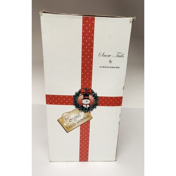 Lincolnshire The Original Tuxedo Snowman luminary-10" Lantern - Picture 14 of 15